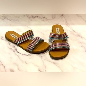 Multi Color Sparkly Flat Sandal